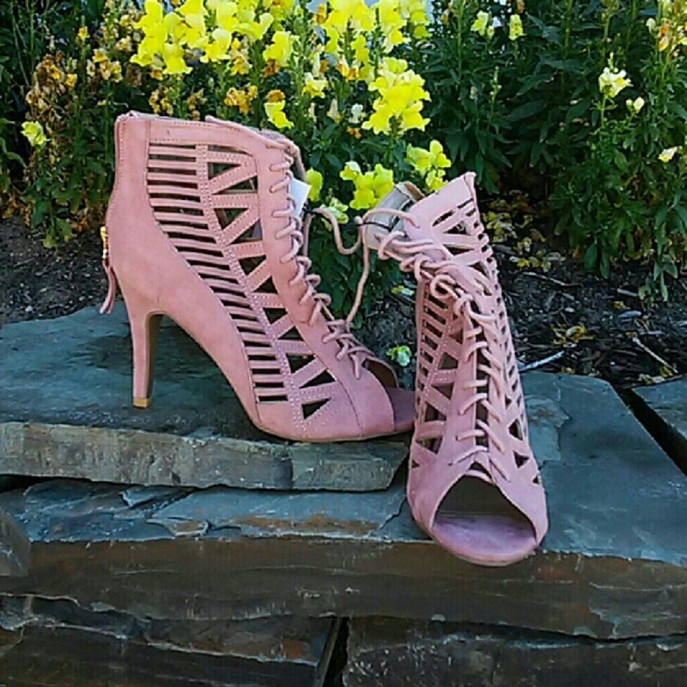 SOLD Pink summer cage heels